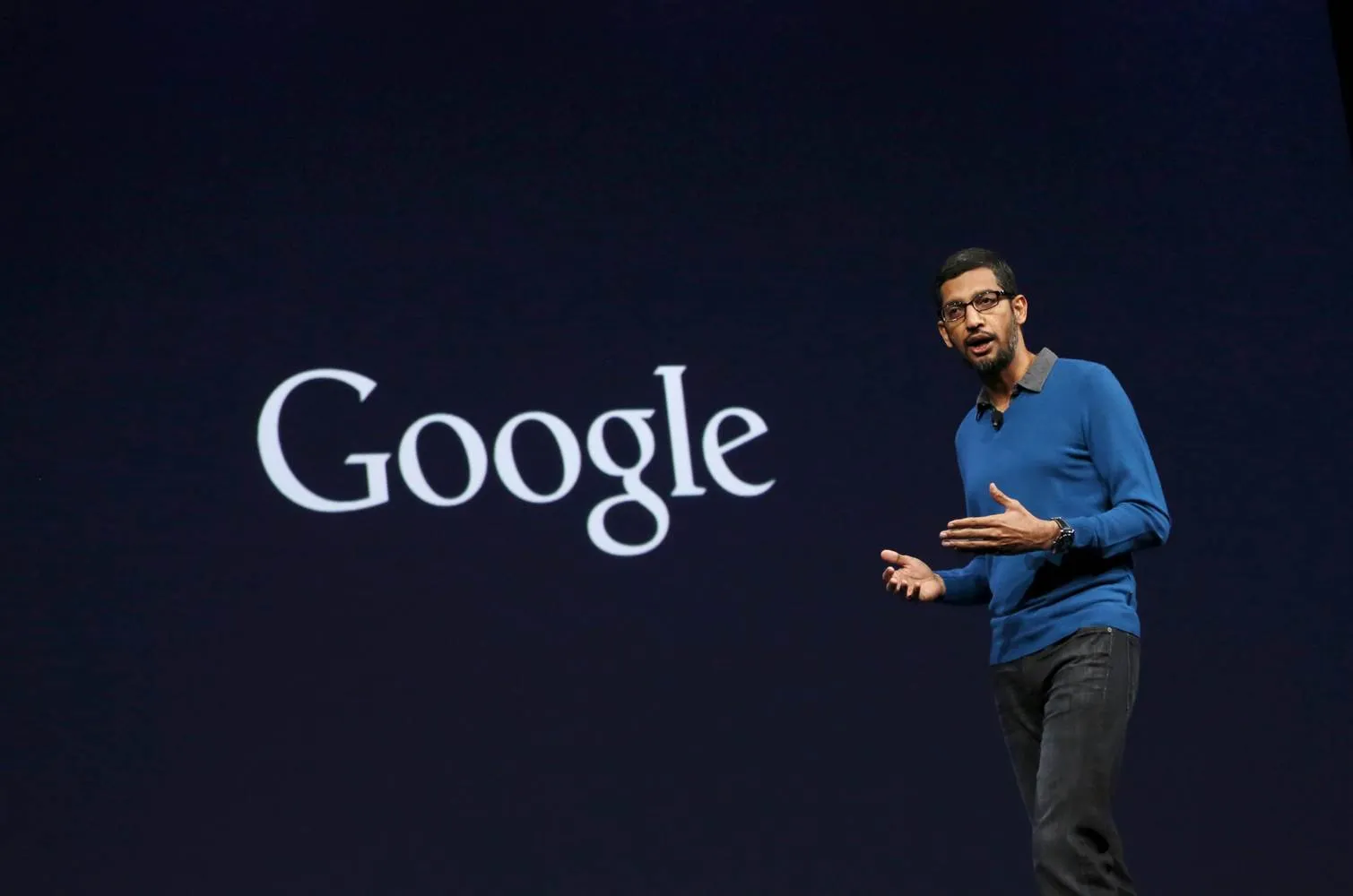 sundar pichai at stage